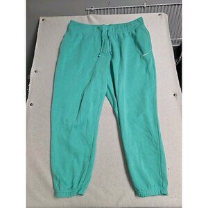 Nike Fleece Sweatpants Joggers Polyester Cotton Turquoise Color Men's 2XL